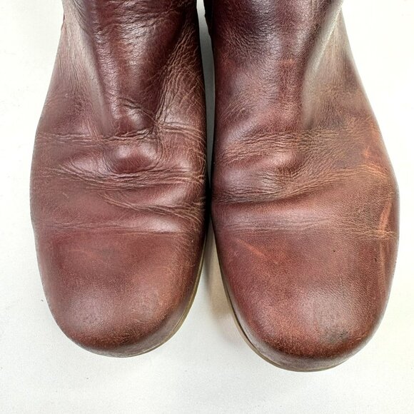 John Fluevog Mens Size 10 Chelsea Boots Radio RCI BBC Burgundy Leather Ankle - Picture 3 of 12
